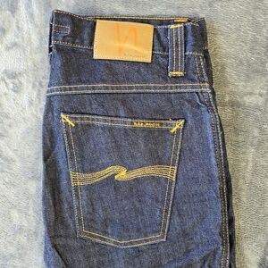 Nudie Denim Jeans Men's Size 32x34 Dark Wash Blue Italy